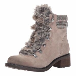 Sam Edelman Gray Fur-Lined Winter Boots